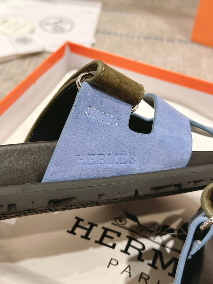 Hermès Chypre Leather Unisex Slides – 2023SS in Blush Pink
