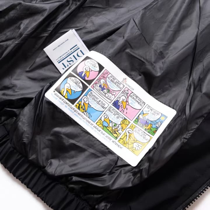 Moncler Classic Maya Hooded Windbreaker Jacket in Solid Black