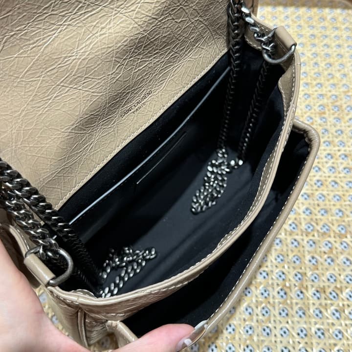 Saint Laurent Niki Baby Shoulder Bag in Apricot