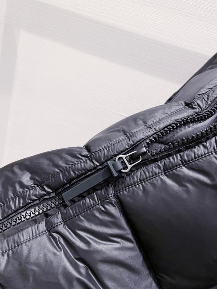 Moncler Grenoble Morgins Shearling-Lined Down Jacket in Black Tech Down Jacket