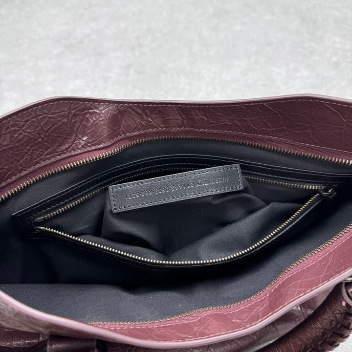 Balenciaga Le City Medium Shoulder Bag – Autumn/Winter Collection in Burgundy