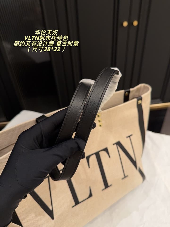 Valentino Garavani VLTN Canvas Tote Bag