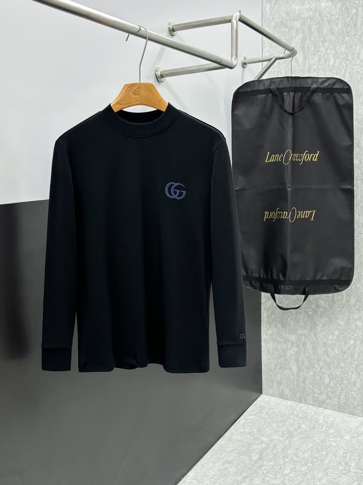 Gucci 2025FW Fashion Casual Long Sleeve T-Shirt – 2025FW in Black