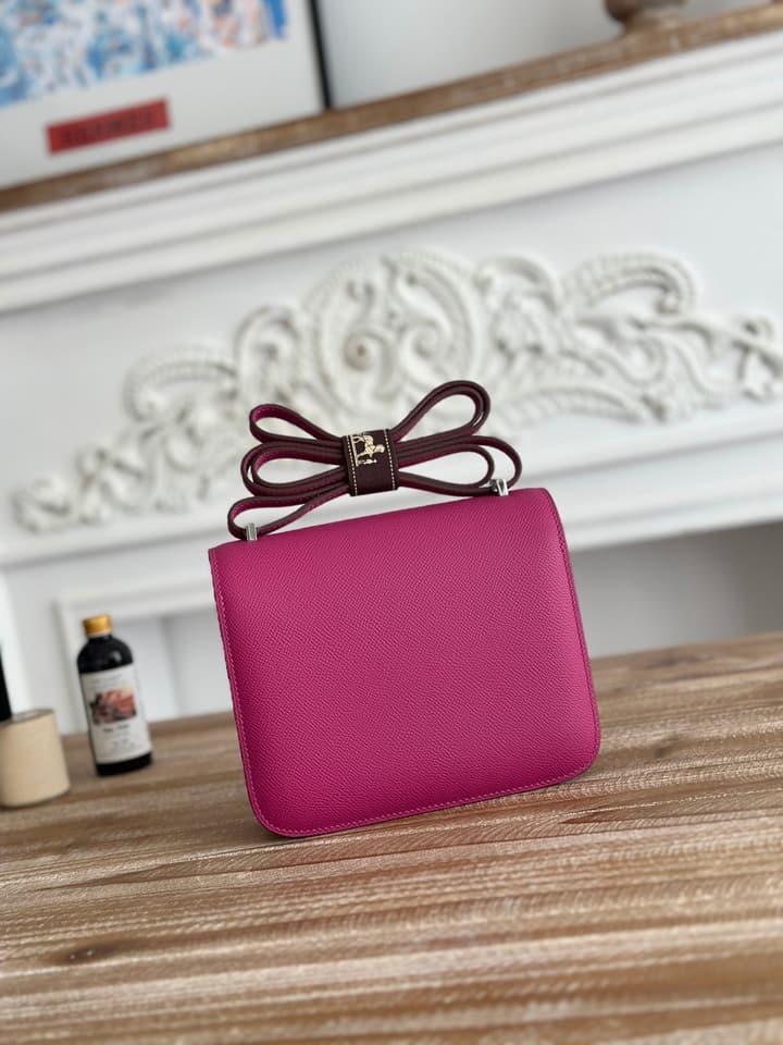 Hermès Constance Bag – Rose Purple Epsom Leather in Pink With Gold Hardware