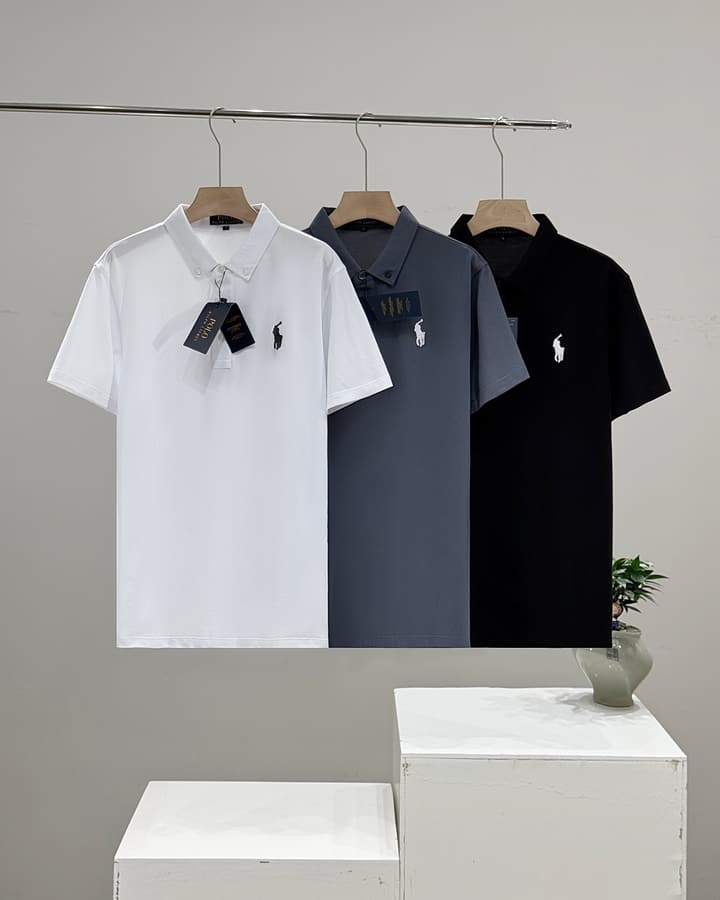 Ralph Lauren Business Classic Embroidered Polo Shirt in Black