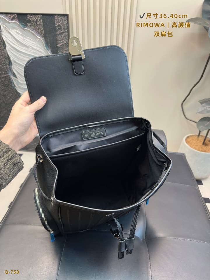 RIMOWA Groove Design Backpack in Black Grooved Backpack