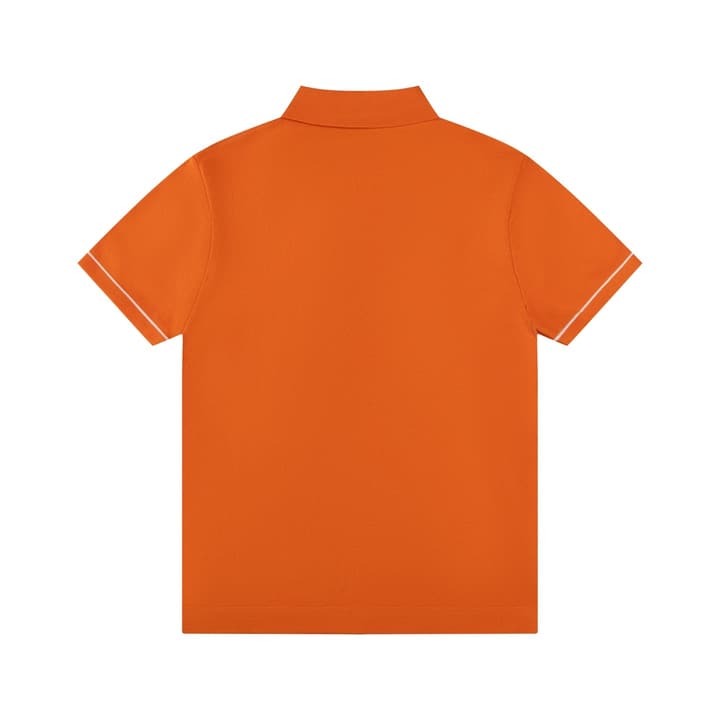 Hermès Retro Knitted Polo Shirt – SS24 in Black Polo With Orange Placket