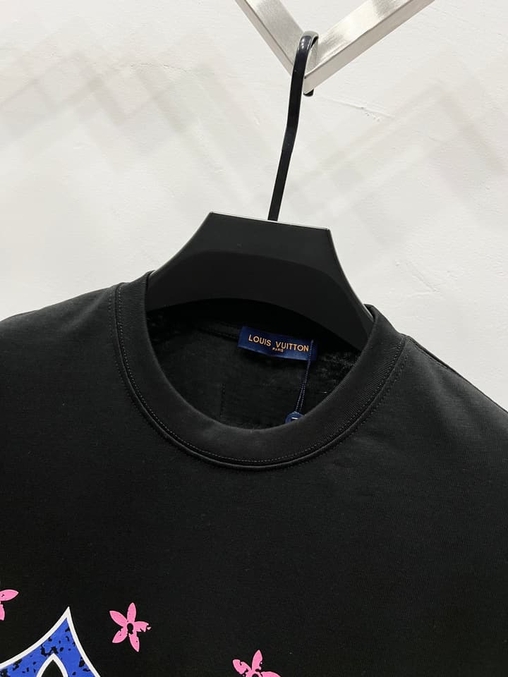 Louis Vuitton Towel Embroidery Classic Logo T-Shirt – 2025SS in Classic Black