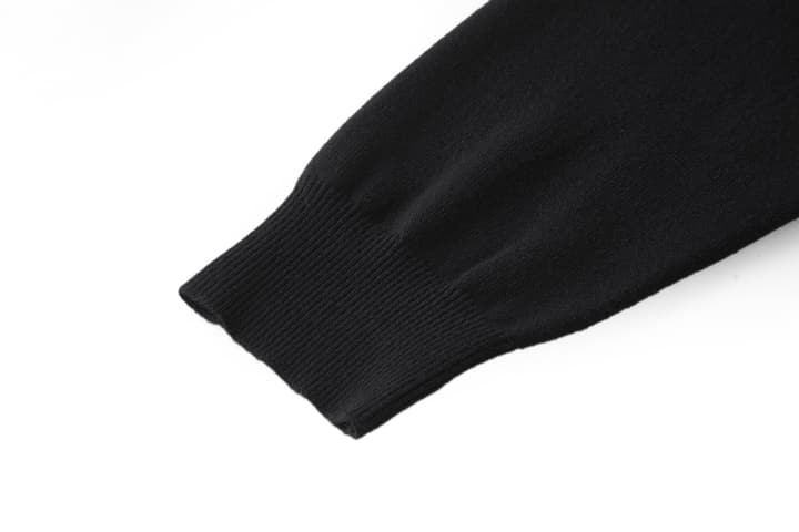 Fendi Double F Hot Stamp Crewneck Sweater in Classic Black