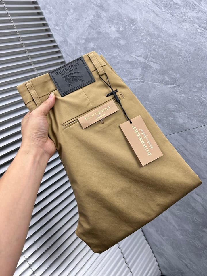 Burberry Tailored Casual Trousers – 2025SS in Camel Brown