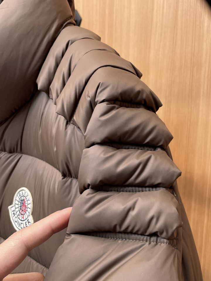 Moncler Stand Collar Embossed Down Jacket – Limited Edition in Black