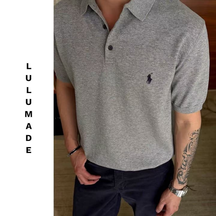 Ralph Lauren Knit Pony Embroidery Polo Shirt – 2025 in Grey