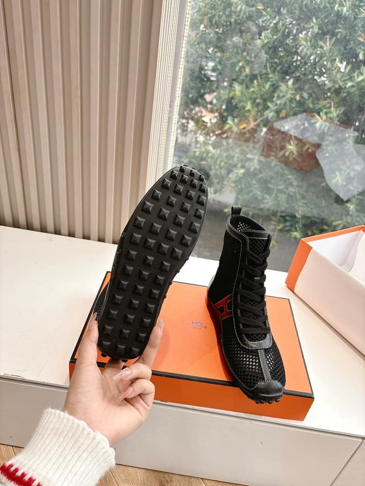 Hermès Bouncing Mesh Sneakers in Black