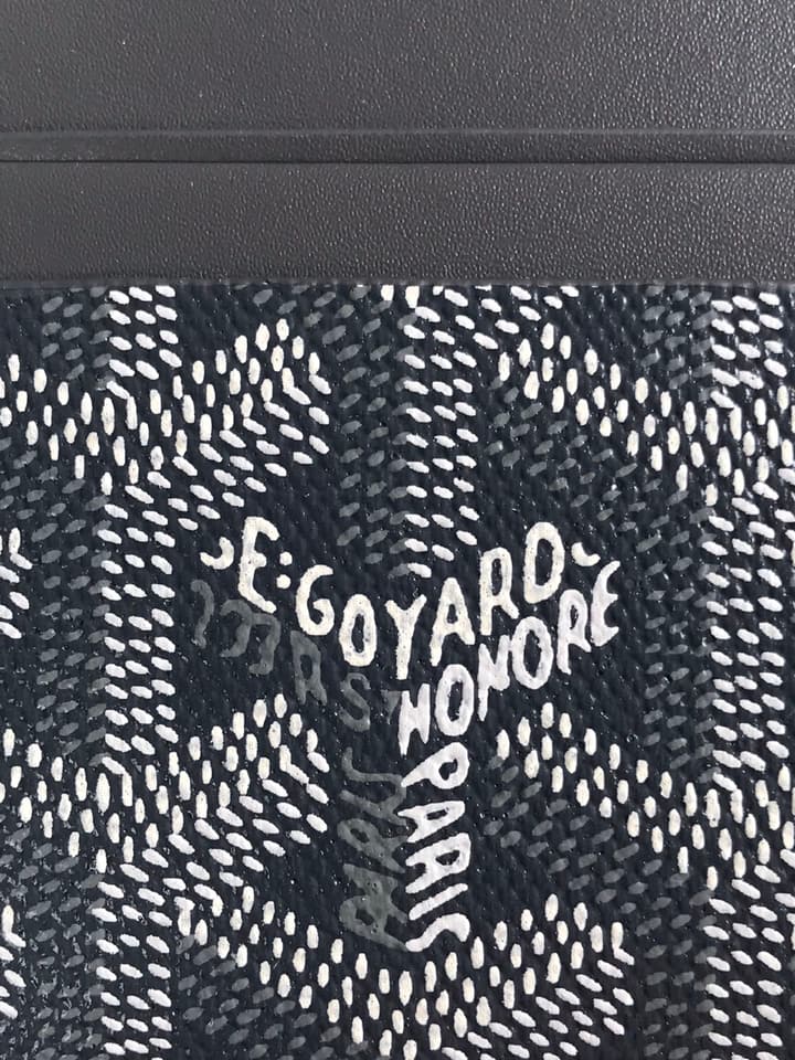 Goyard Card Holder in Black Pattern