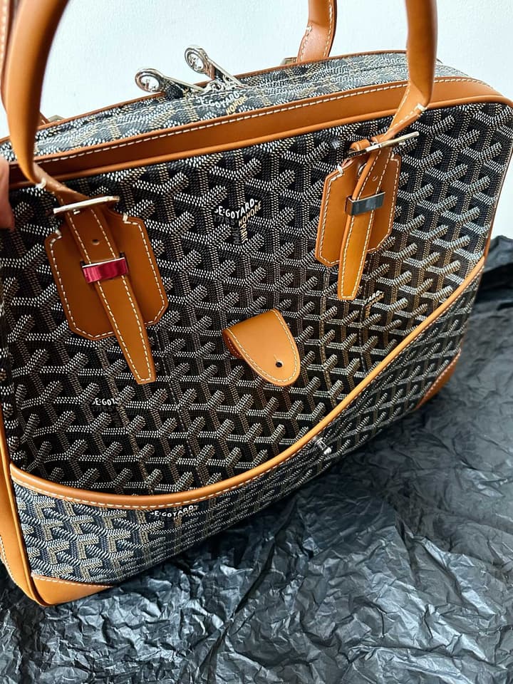 Goyard Men's Professional Briefcase – Black/Brown in Black And Tan