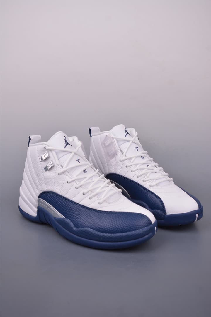 Air Jordan AJ12 White/Blue Basketball Shoes