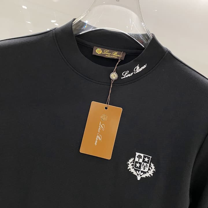 Loro Piana Fashion Casual Long Sleeve T-Shirt – Early Autumn New Counter Style in Classic Black