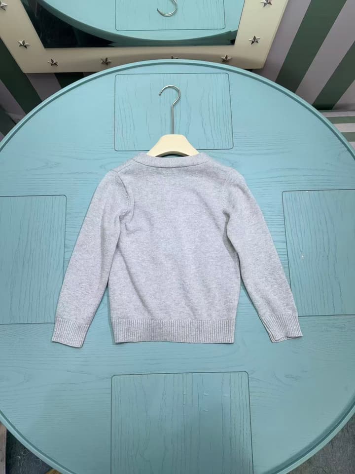 Burberry Classic Kids Knit Cardigan – 2025SS in Light Grey Knit Cardigan