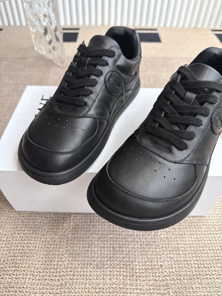 Loewe Spliced Minimalist Sneakers in Black