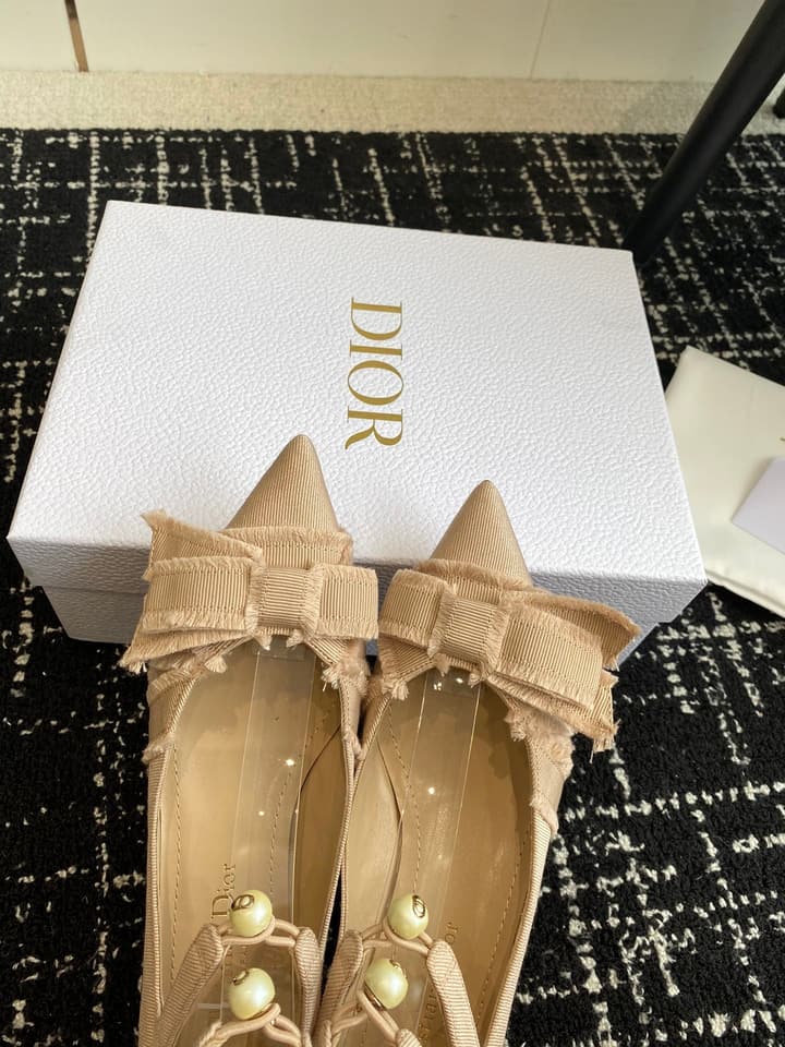 Dior J'Adior Jolie Pearl Pointed-Toe Pumps – 2024SS in Black