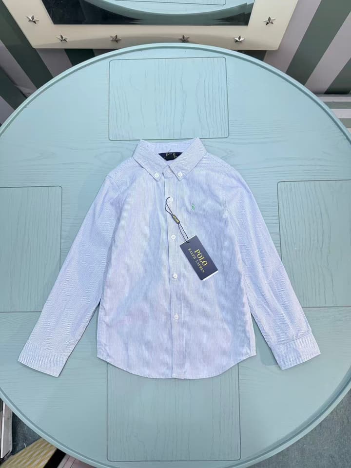 Ralph Lauren Polo Kids Embroidered Shirt – 2025SS – Kids Collection in Null