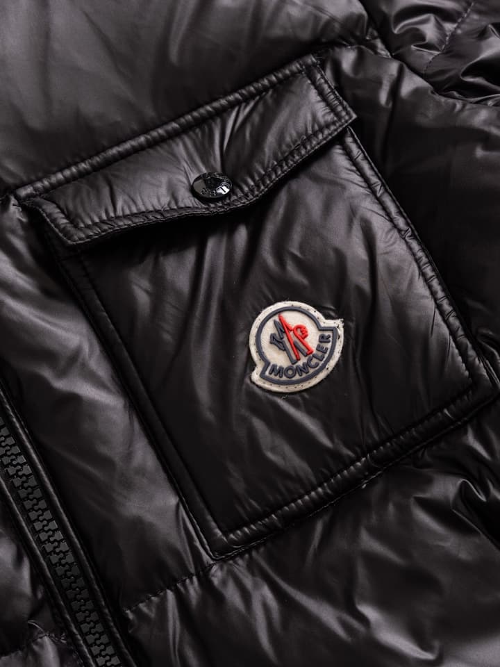Moncler Three-Color Striped Short Down Jacket