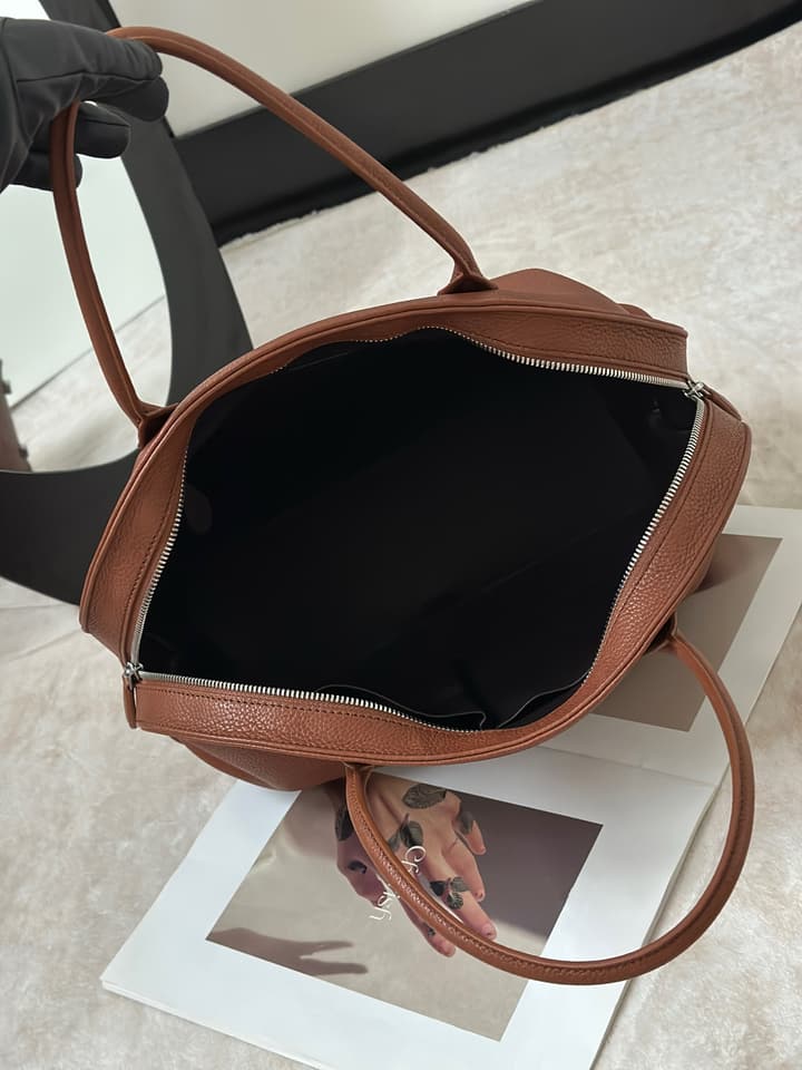 The Row Agnes 15 Leather Bowling Bag