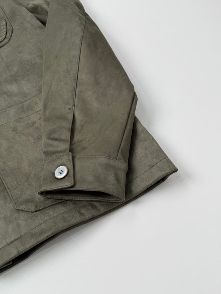 Louis Vuitton 3D V Embroidered Suede Workwear Jacket