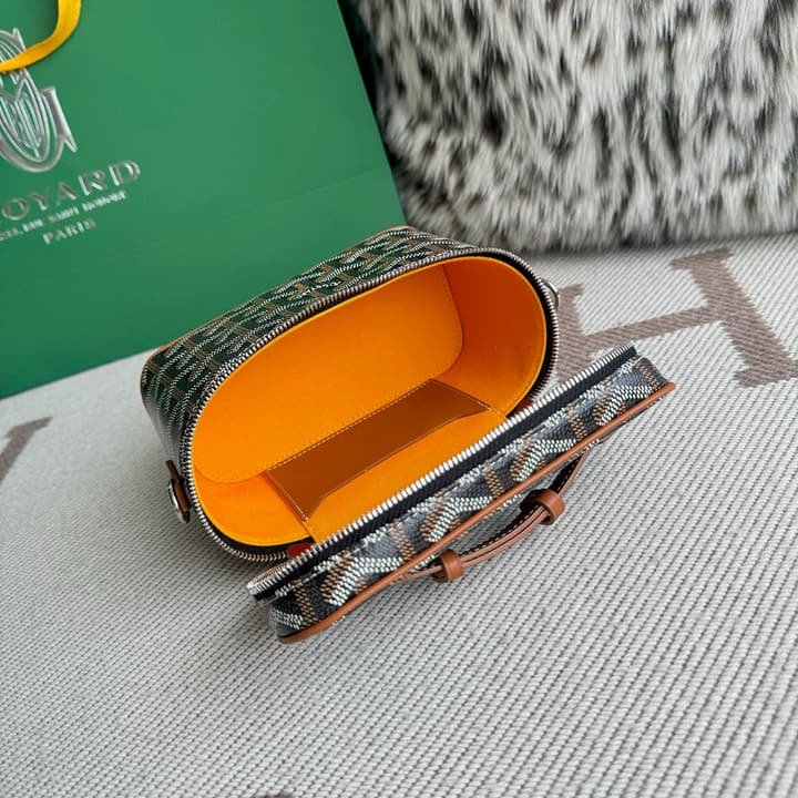 Goyard Muse Mini Vanity Case in Bright Orange Goyardine