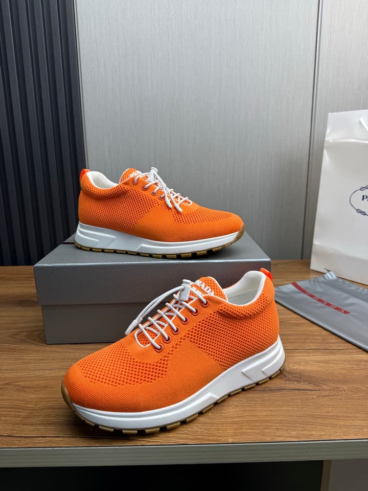 Prada Men's High-Quality Sneakers in Light Grey