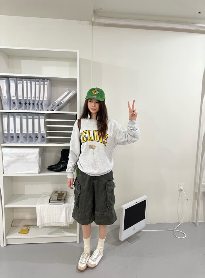 Celine Paris Printed Logo Sweatshirt