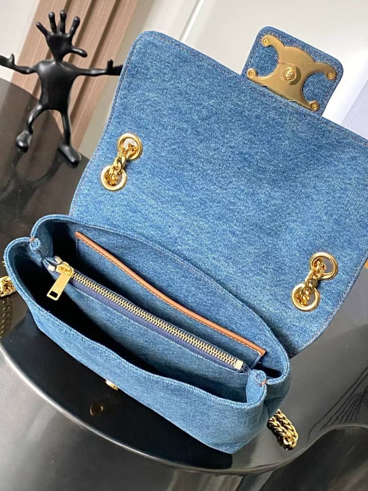 Celine Teen Victoire Denim Crossbody Bag – 2024 Collection