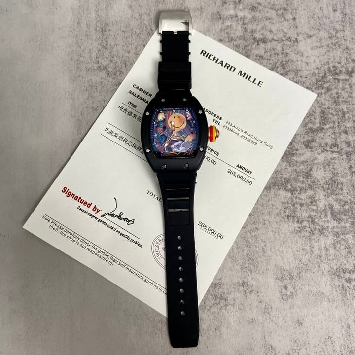Richard Mille RM 88 Automatic Tourbillon Smiley Watch in Matte Black
