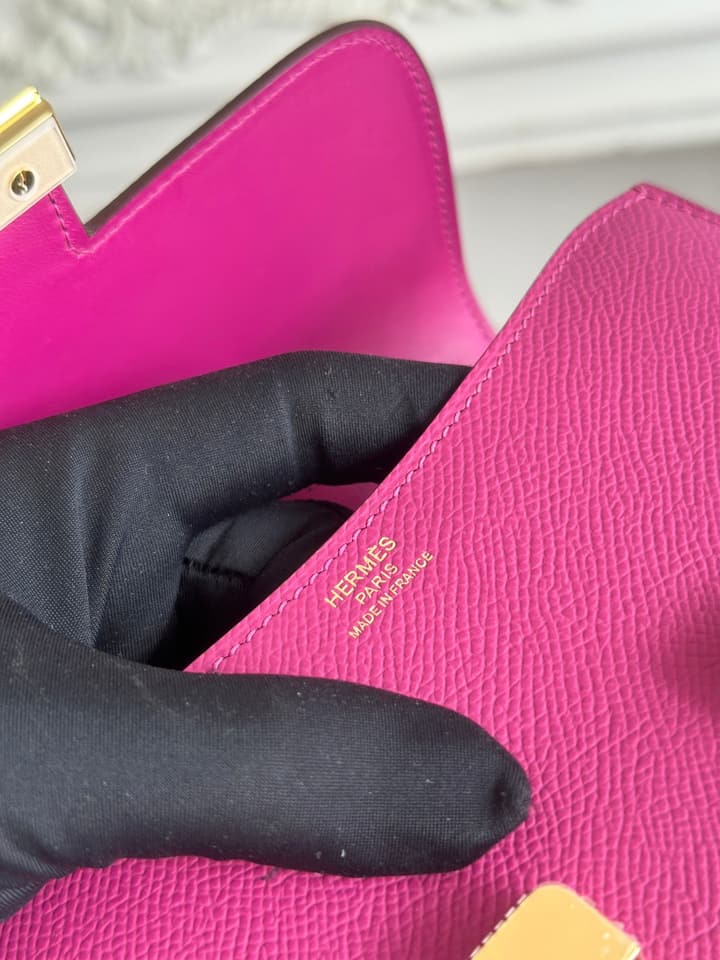 Hermès Constance Bag – Rose Purple Epsom Leather in Pink With Gold Hardware