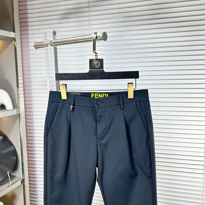 Fendi SS25 Casual Suit Trousers – 25SS/25FW in Dark Charcoal Gray