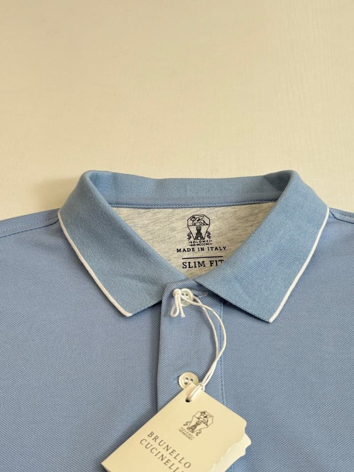 Brunello Cucinelli BC Logo Embroidered Polo Shirt – 2025 in Charcoal Grey