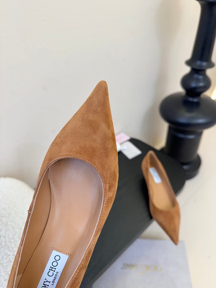Jimmy Choo Suede Pumps – 2025 Fall Collection in Black Velvet