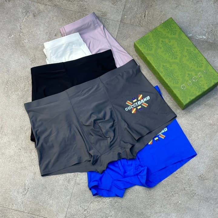 Gucci Seamless Ice Silk Men's Underwear Set