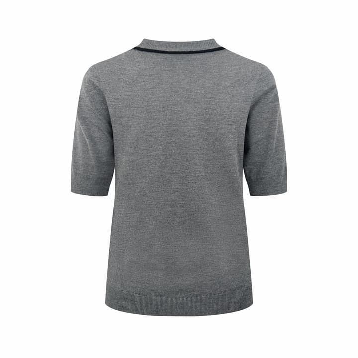 Loewe Jacquard Short-Sleeve Wool Sweater in Quiet Luxury Grey