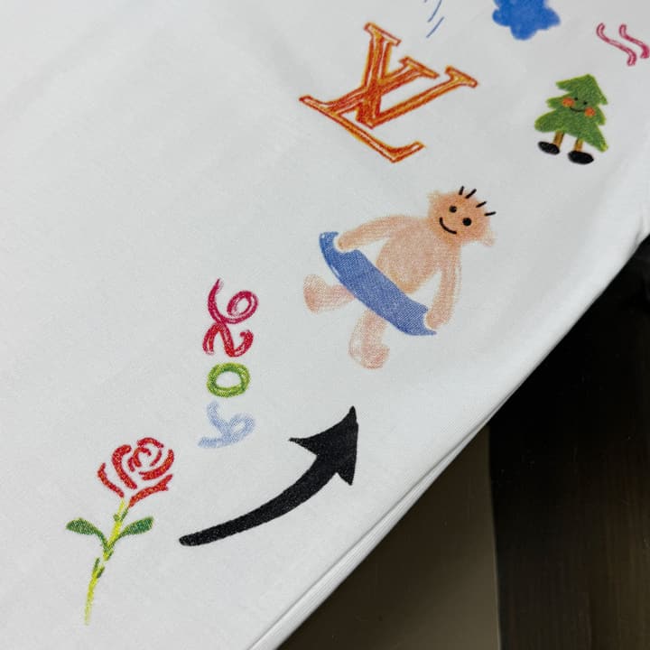 Louis Vuitton Oversized Round Neck T-Shirt – Summer Collection – 26SS in White
