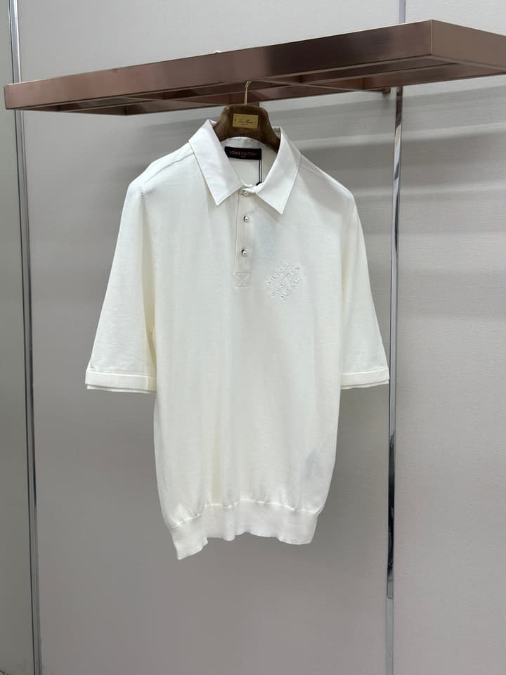Louis Vuitton Knit Polo Shirt in Classic White