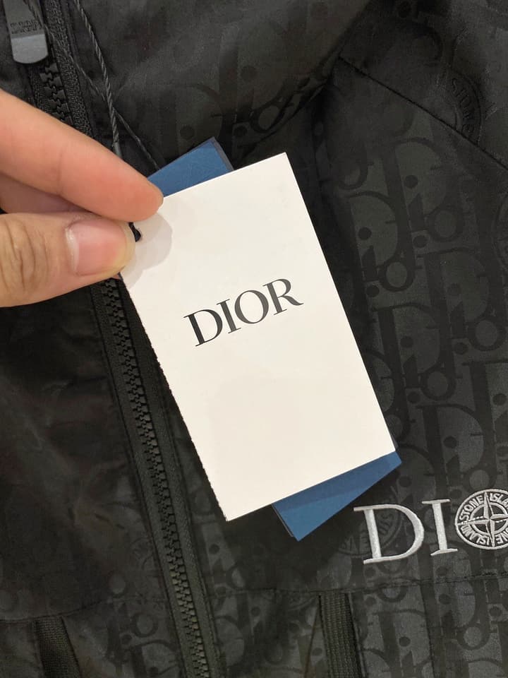 Dior New Runway Collection Jacket in Dark Gray Oblique Hooded Jacket