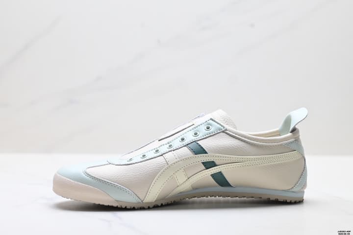 Onitsuka Tiger NIPPON MADE Mexico 66 DELUXE Sneakers in Cream With Teal Stripes