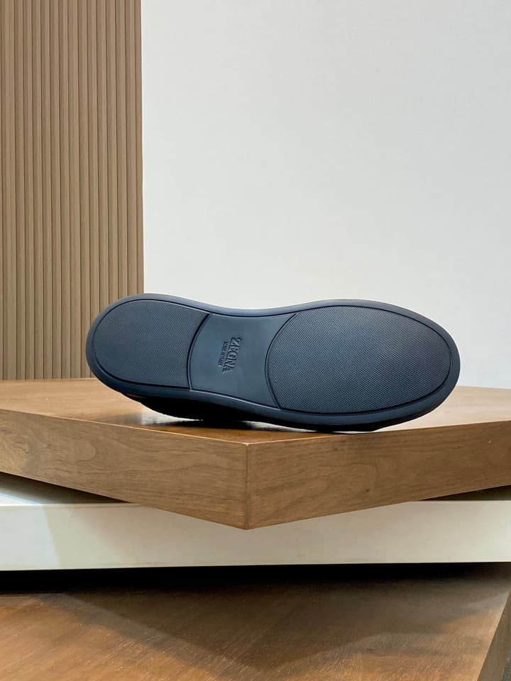 Ermenegildo Zegna Triple Stitch Sneakers in Black