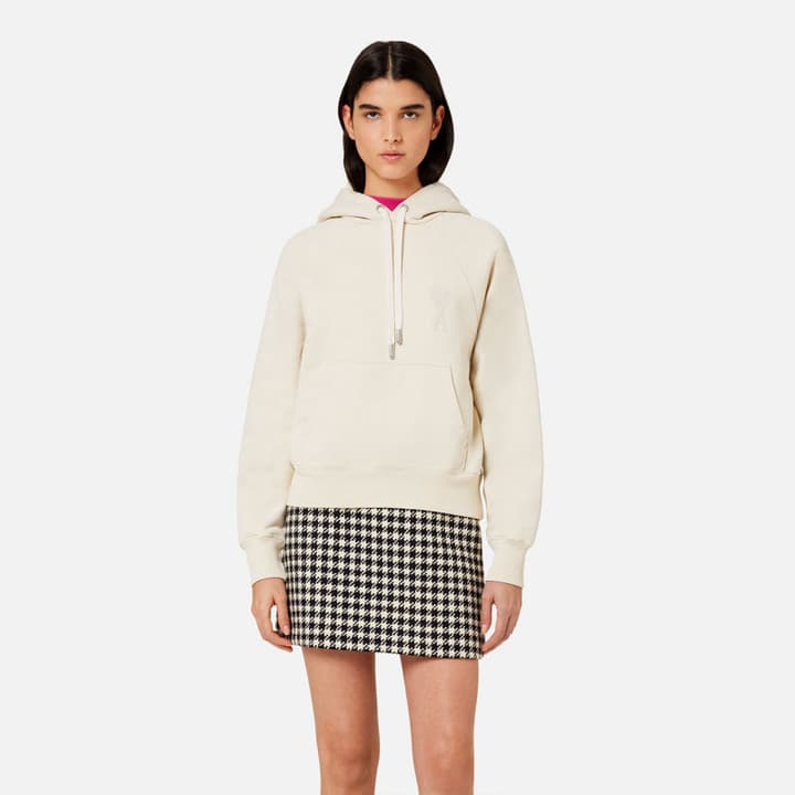 Ami Paris Ami de Coeur Macaron Zip Hoodie in Pastel Pink