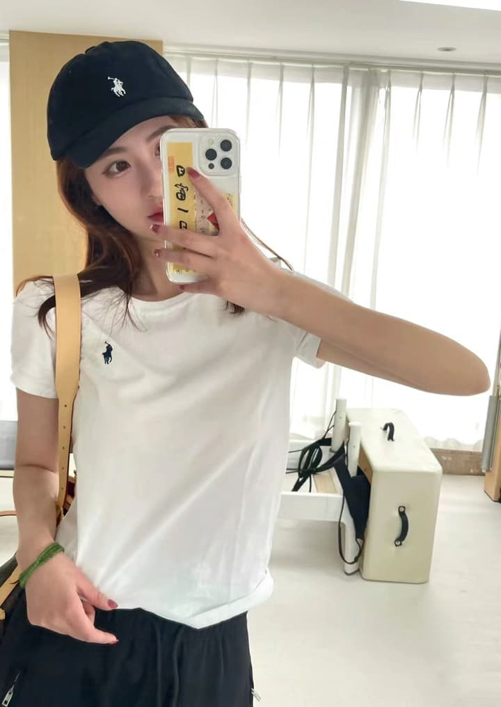 Ralph Lauren Pony Logo Crewneck T-Shirt in Black