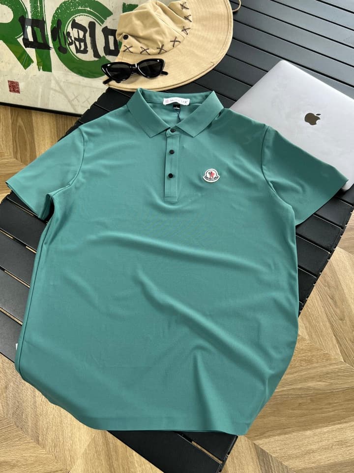 Moncler Patch Embroidered Logo Polo Shirt – 25SS Collection in Black