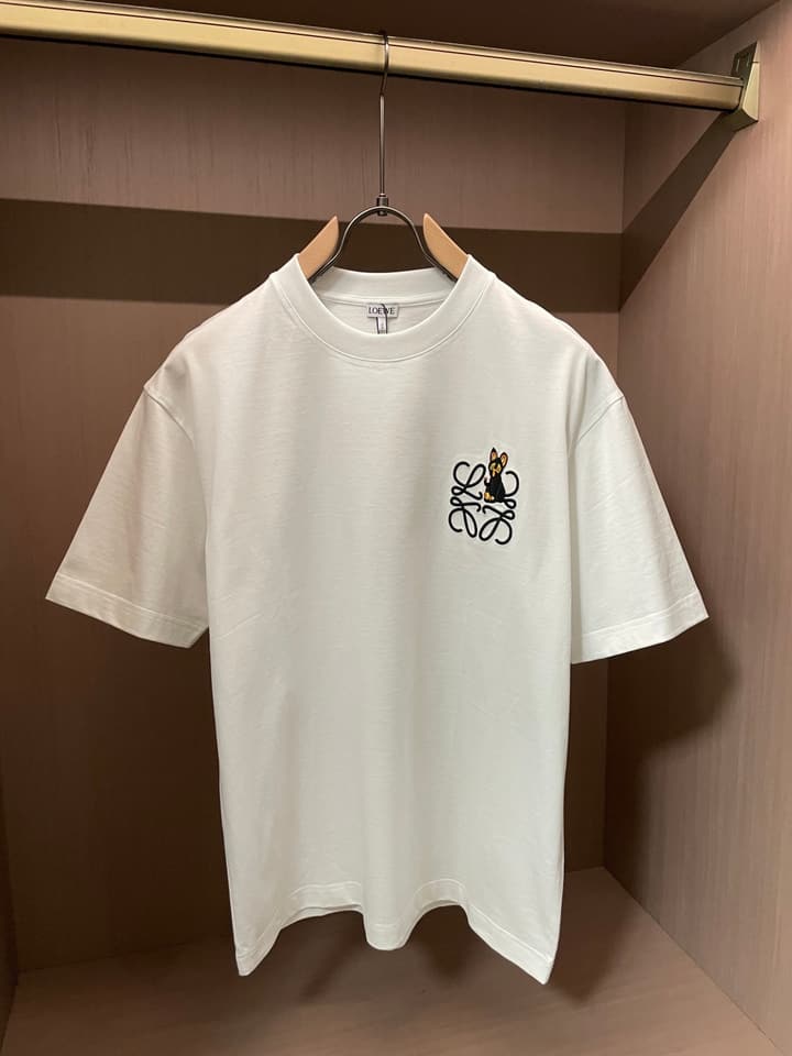Loewe Logo Mercerized Cotton T-Shirt – 2026 Spring/Summer Collection in Black