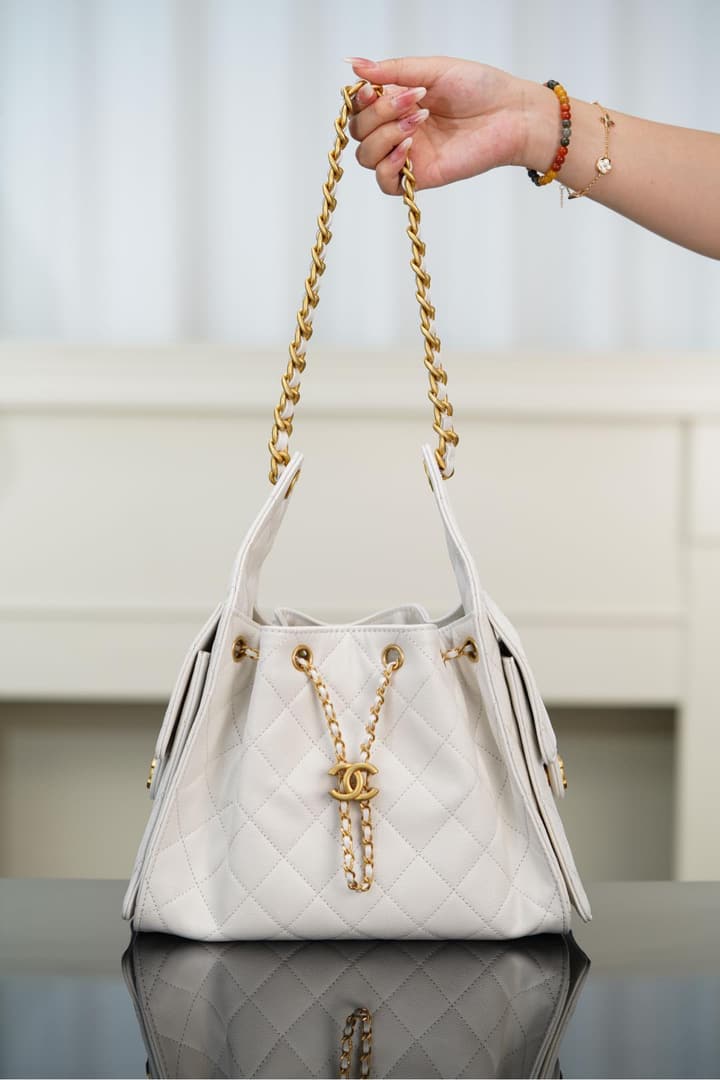 Chanel 25S Small Hobo Drawstring Bucket Bag – 25S Collection