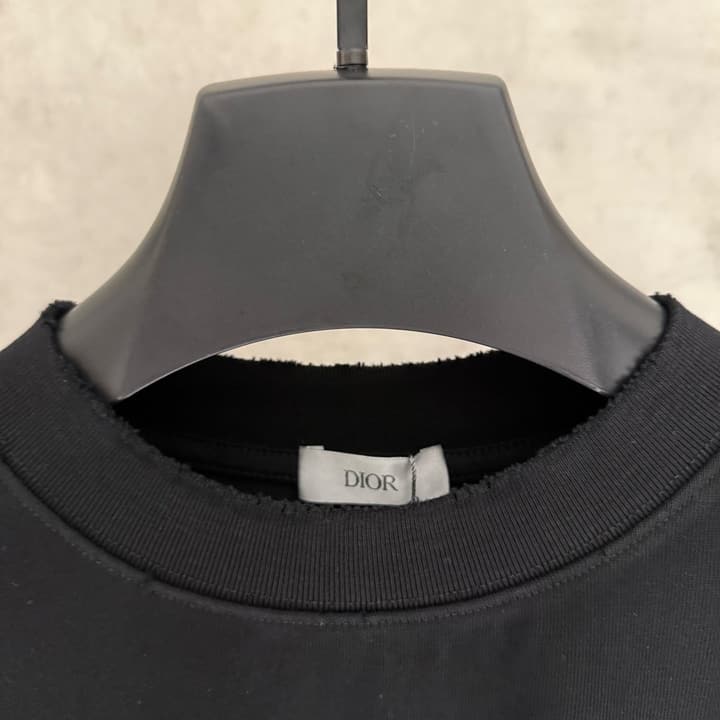Dior Patch Embroidered Heavyweight T-Shirt in Black